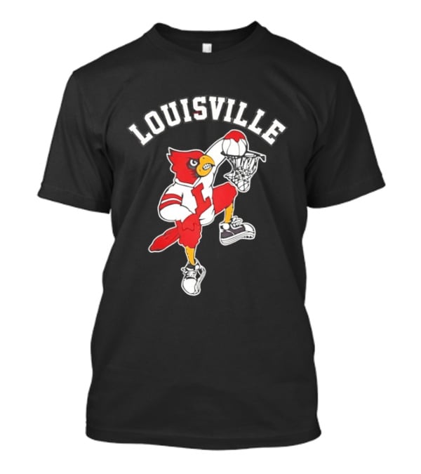 Louisville Cardinals Basketball Mascot Dunking T-Shirt