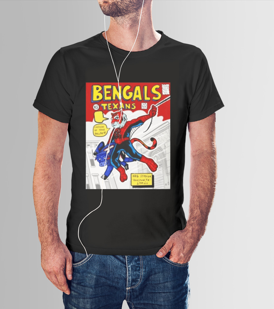 Bengals Vs Texans Week 2 Game Day NRG Stadium Houston 1PM EST Comic T-Shirt