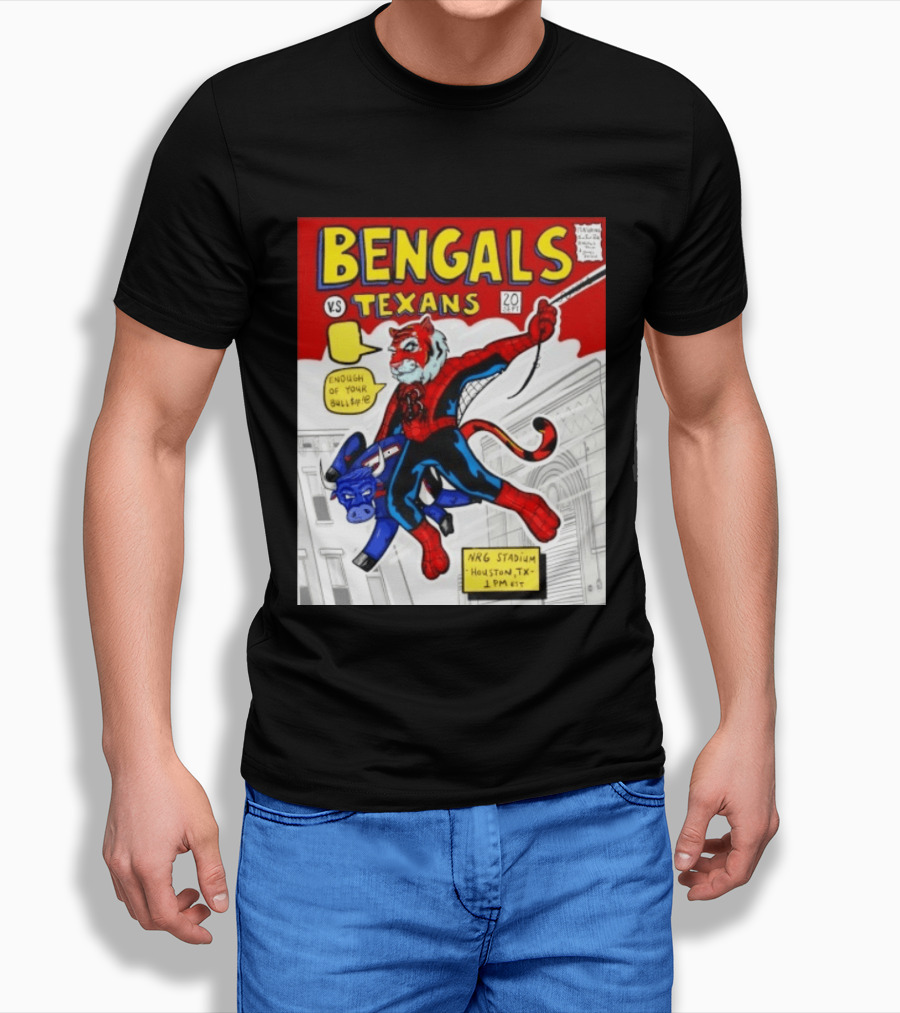 Bengals Vs Texans Week 2 Game Day NRG Stadium Houston 1PM EST Comic T-Shirt