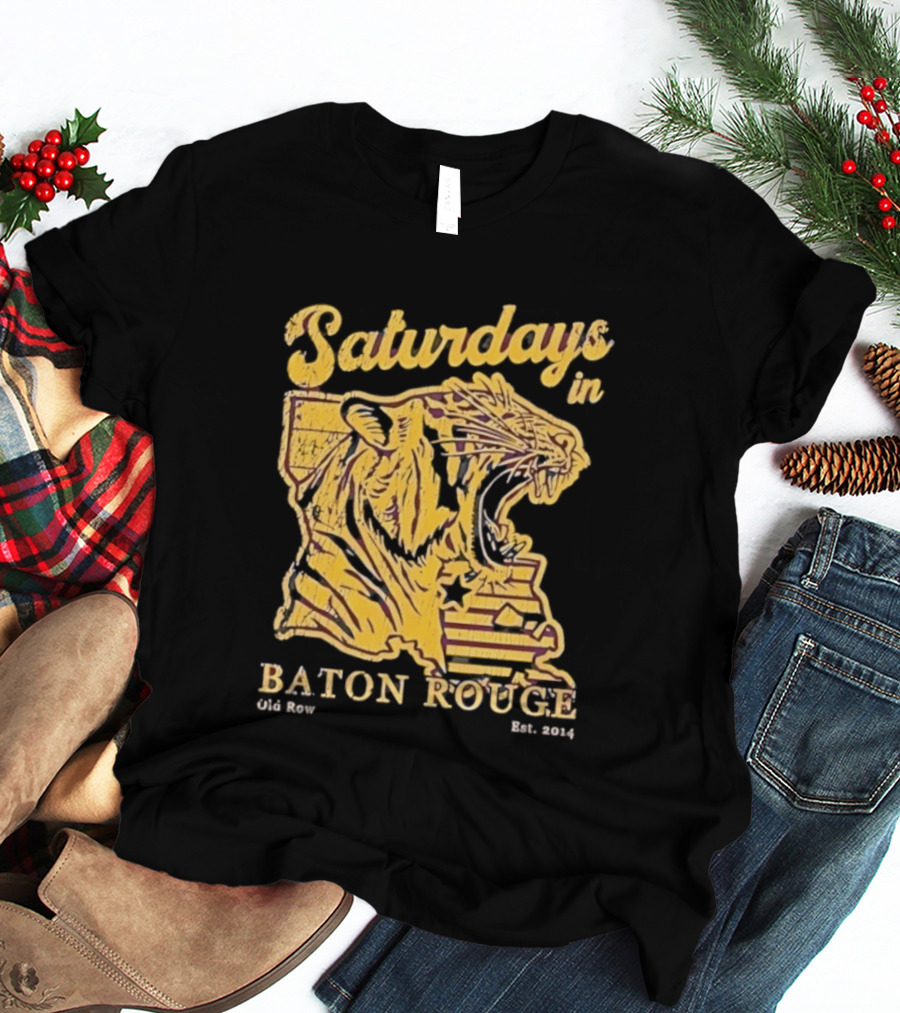 Saturdays In Baton Rouge Tiger Old Row Est 2009 T-Shirt