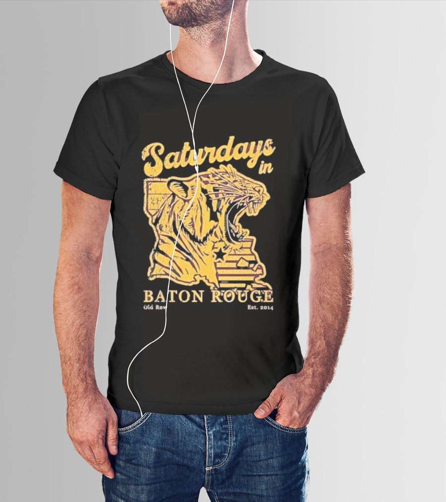 Saturdays In Baton Rouge Tiger Old Row Est 2009 T-Shirt