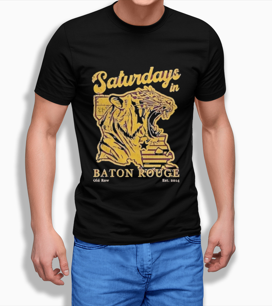 Saturdays In Baton Rouge Tiger Old Row Est 2009 T-Shirt
