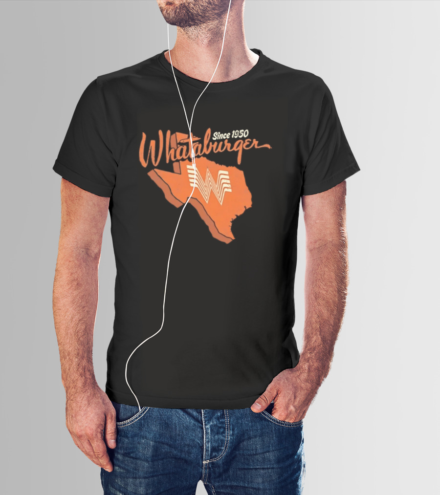 Whataburger Since 1950 Texas State Outline Distressed T-Shirt