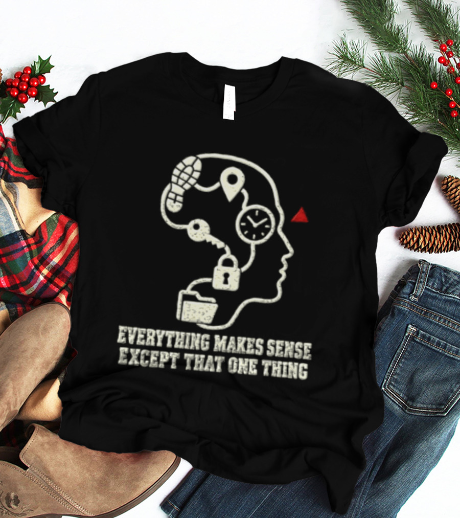 Everything Makes Sense Lock And Brain Puzzle Concept T-Shirt