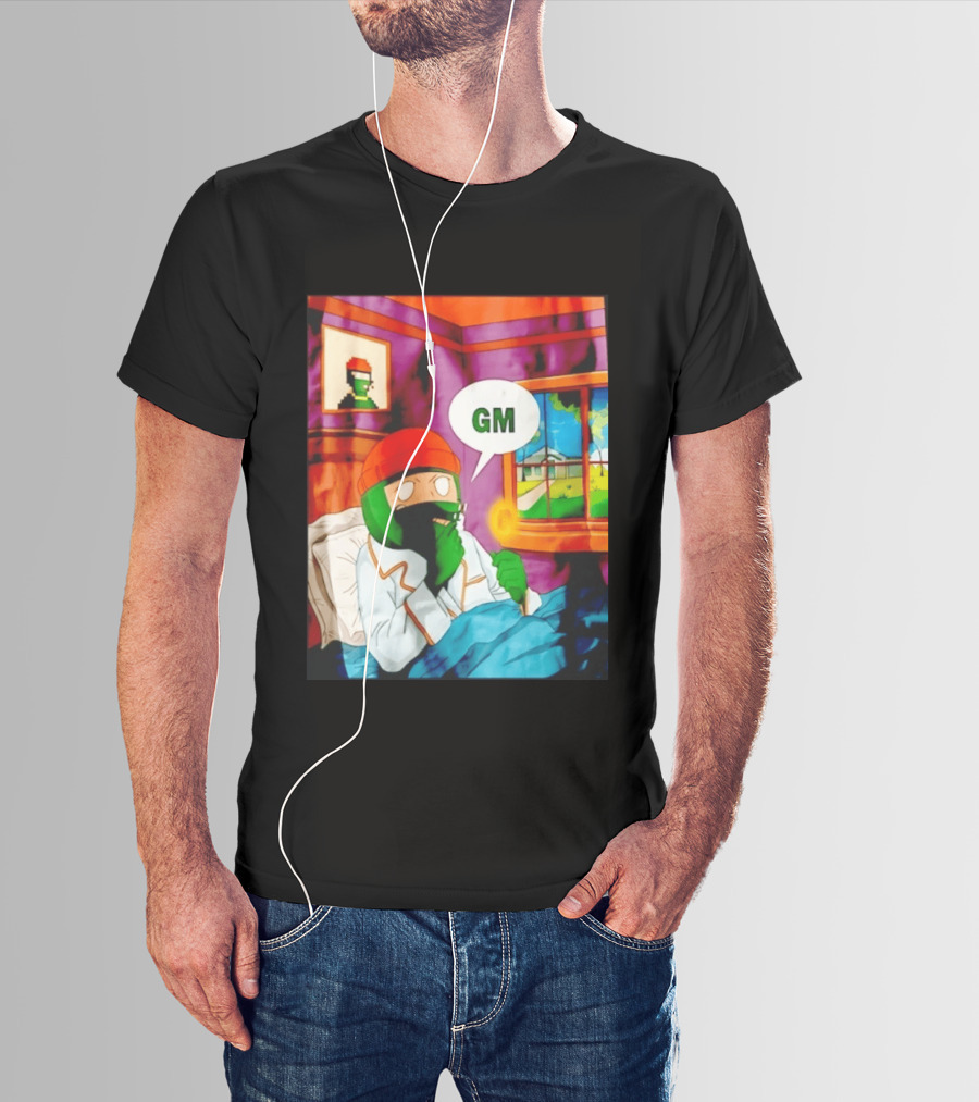GM Crypto Morning Pepe Bitcoin Meme Blockchain T-Shirt
