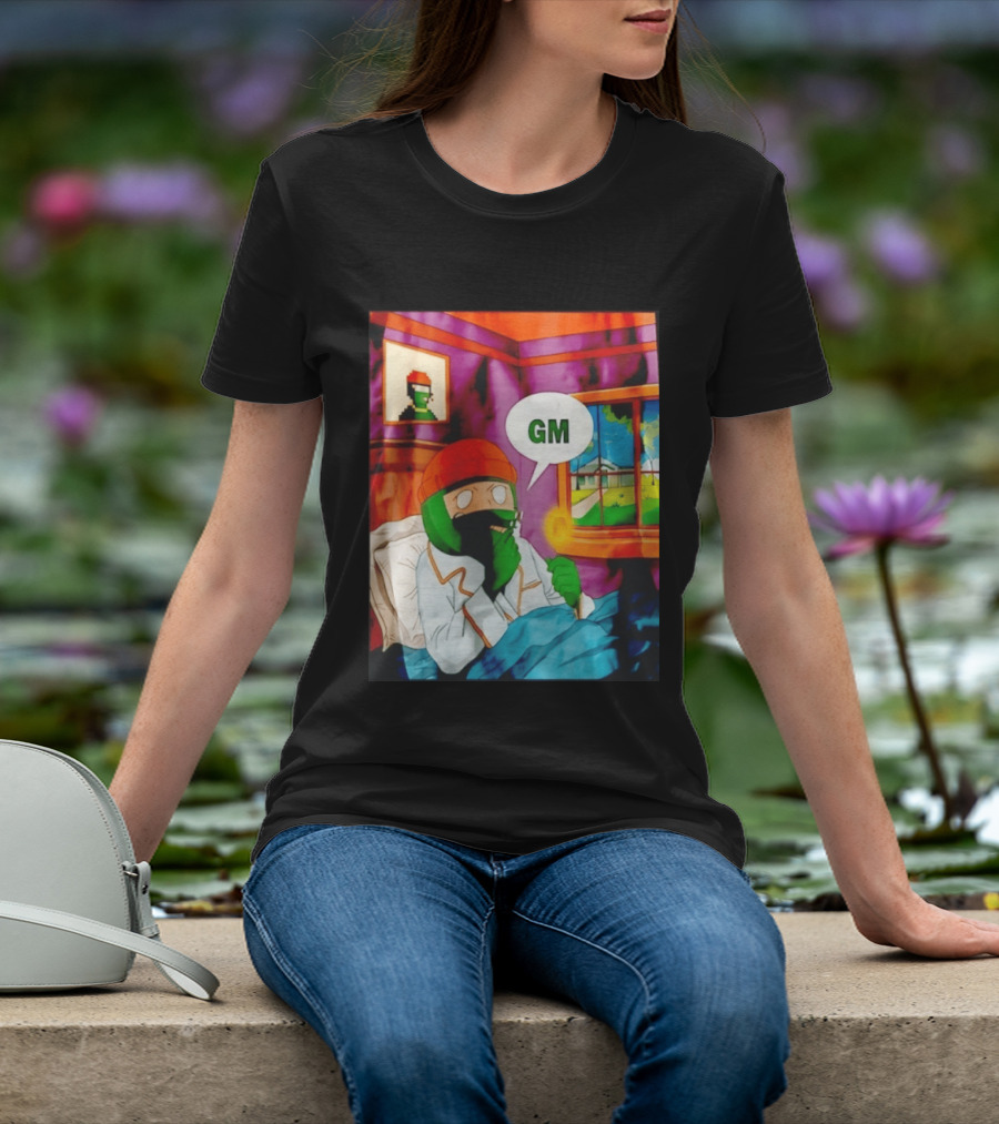 GM Crypto Morning Pepe Bitcoin Meme Blockchain T-Shirt