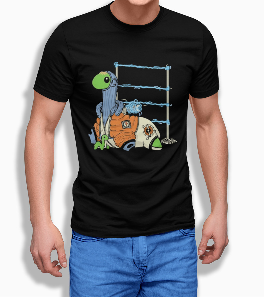 Wattson Nessie Apex Legends Character With Baby Nessie And Fences T-Shirt