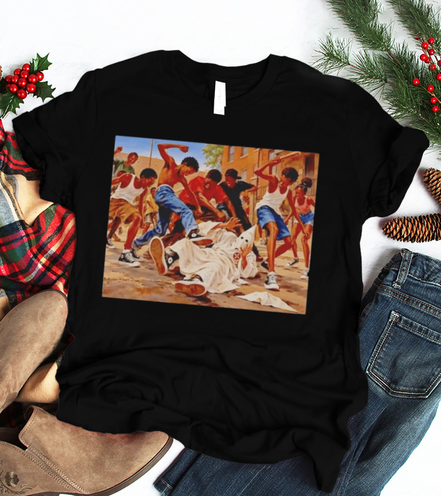 Group Of Youth Confronting A Klansman Social Justice T-Shirt