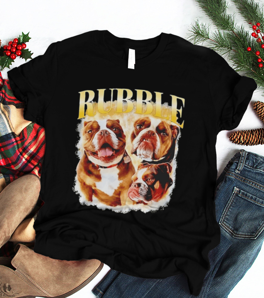 Rubble English Bulldog Dog Lover T-Shirt