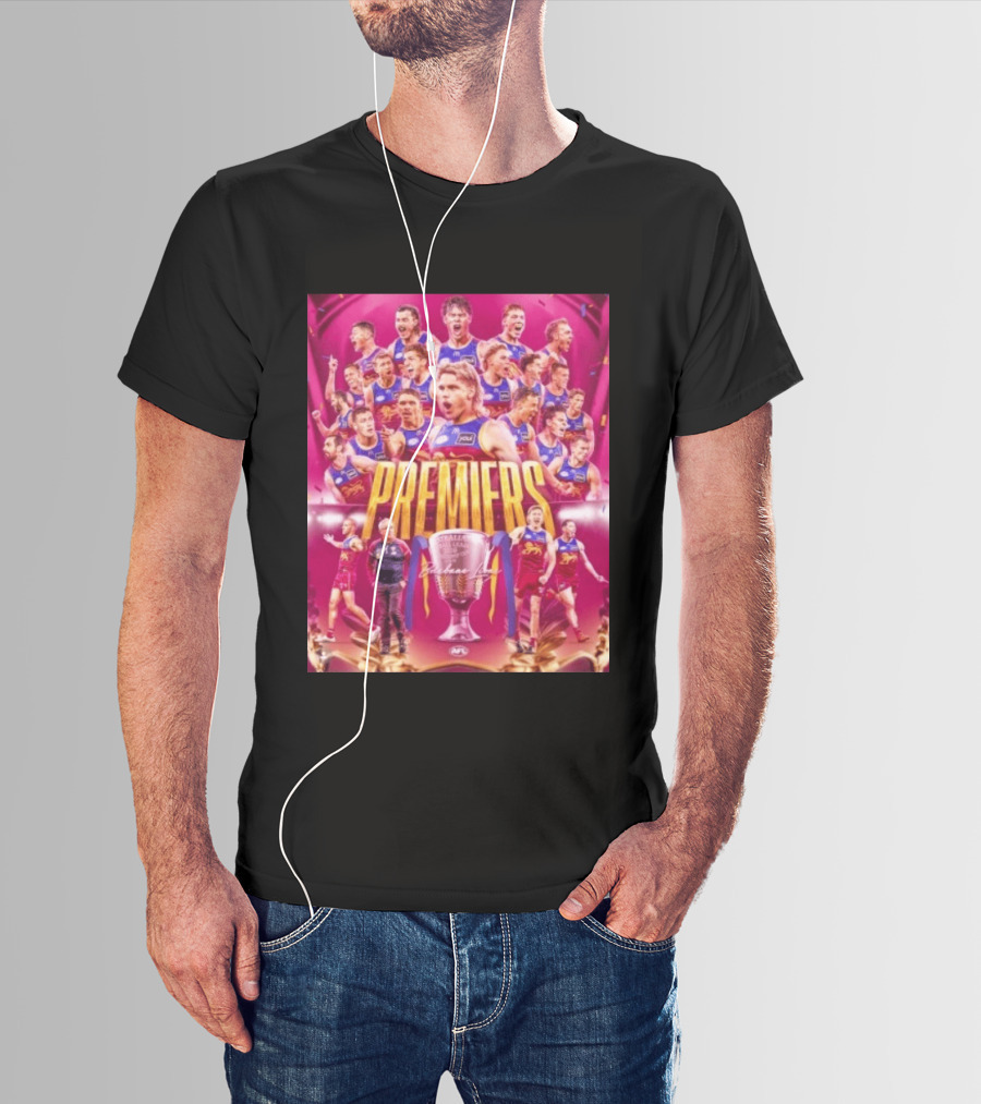 Brisbane Lions AFL 2026 Premiers Premiership Cup Celebration T-Shirt