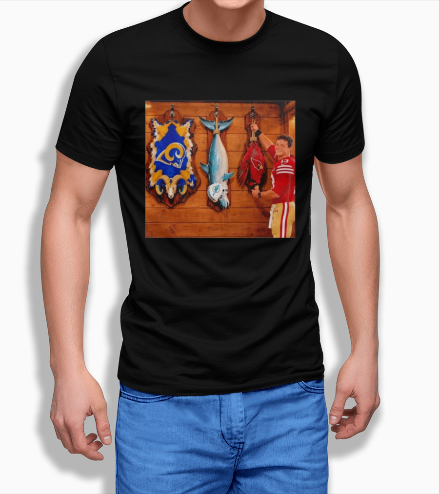 Brock Purdy San Francisco 49ers Los Angeles Rams Miami Dolphins Arizona Cardinals Victory Display T-Shirt