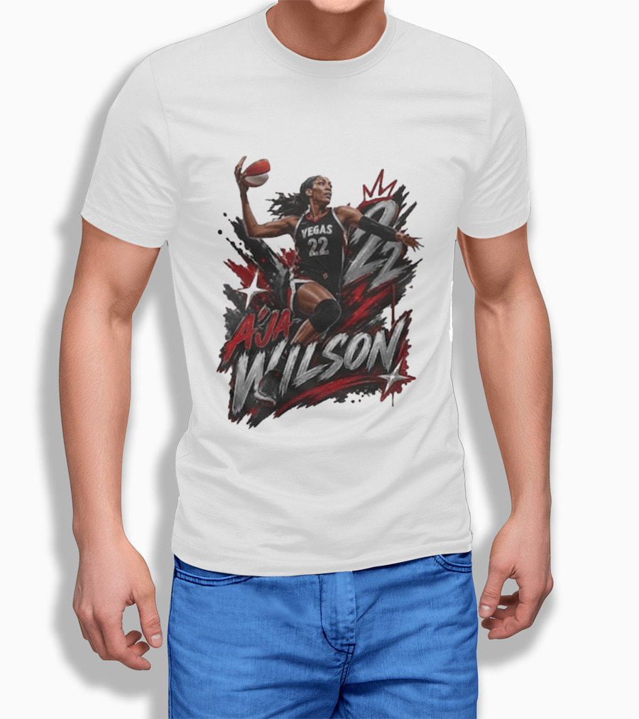A'ja Wilson Vegas 22 Basketball Star T-Shirt