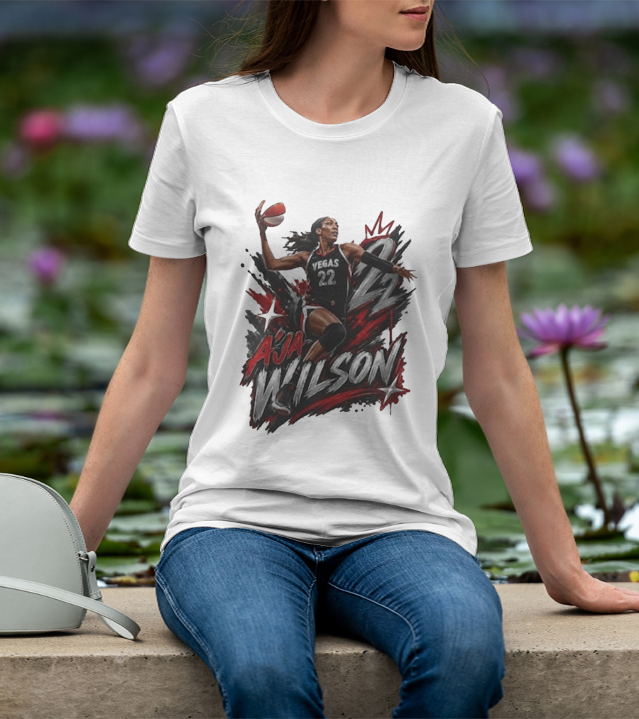 A'ja Wilson Vegas 22 Basketball Star T-Shirt