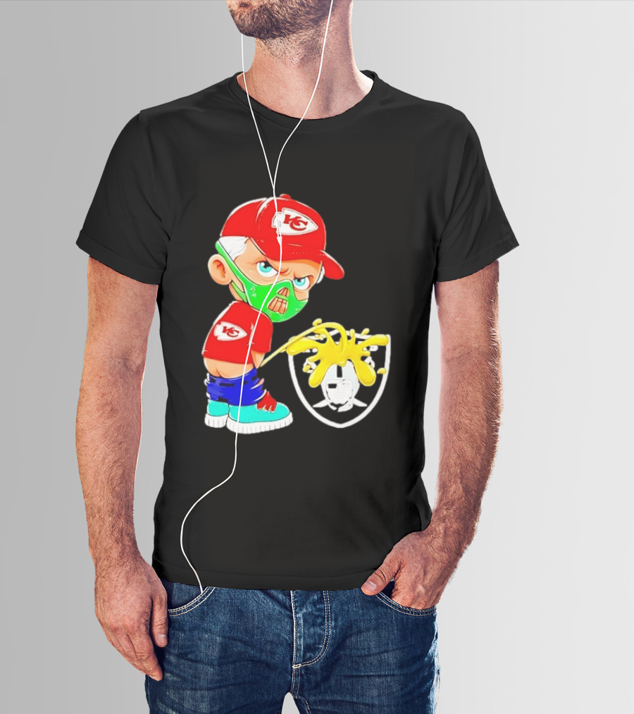 Kansas City Chiefs Fan Cartoon Rivalry With Las Vegas Raiders T-Shirt
