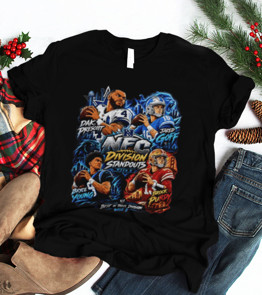 Dak Prescott Jared Goff Bryce Young Brock Purdy NFC Division Standouts Best In Their Division T-Shirt