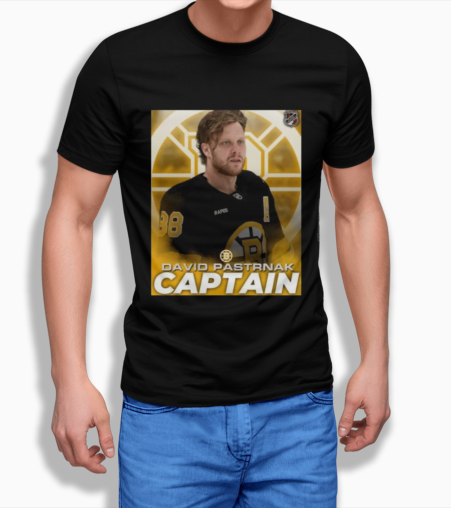 David Pastrnak Captain Boston Bruins NHL Hockey 88 T-Shirt