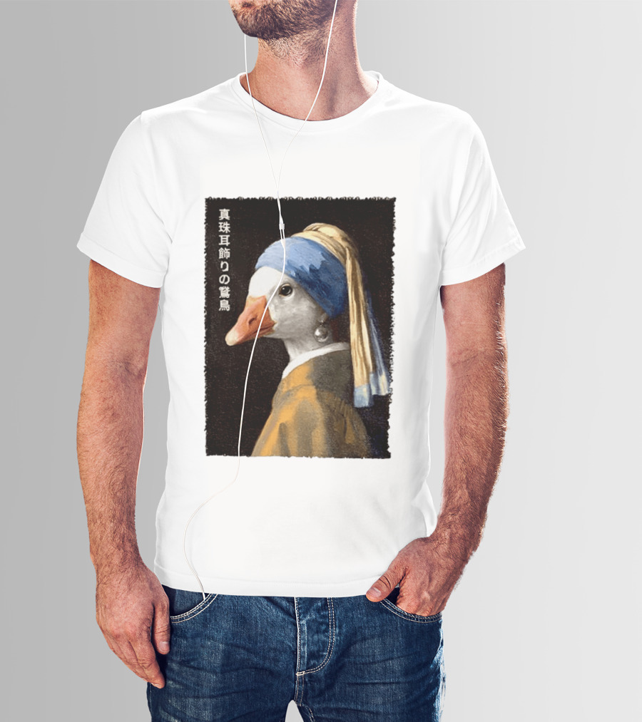 Goose With A Pearl Earring Meme Japanese T-Shirt