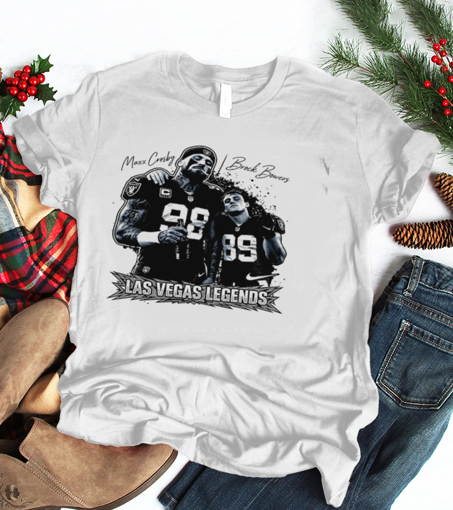 Maxx Crosby Brock Bowers 89 Las Vegas Legends 98 T-Shirt