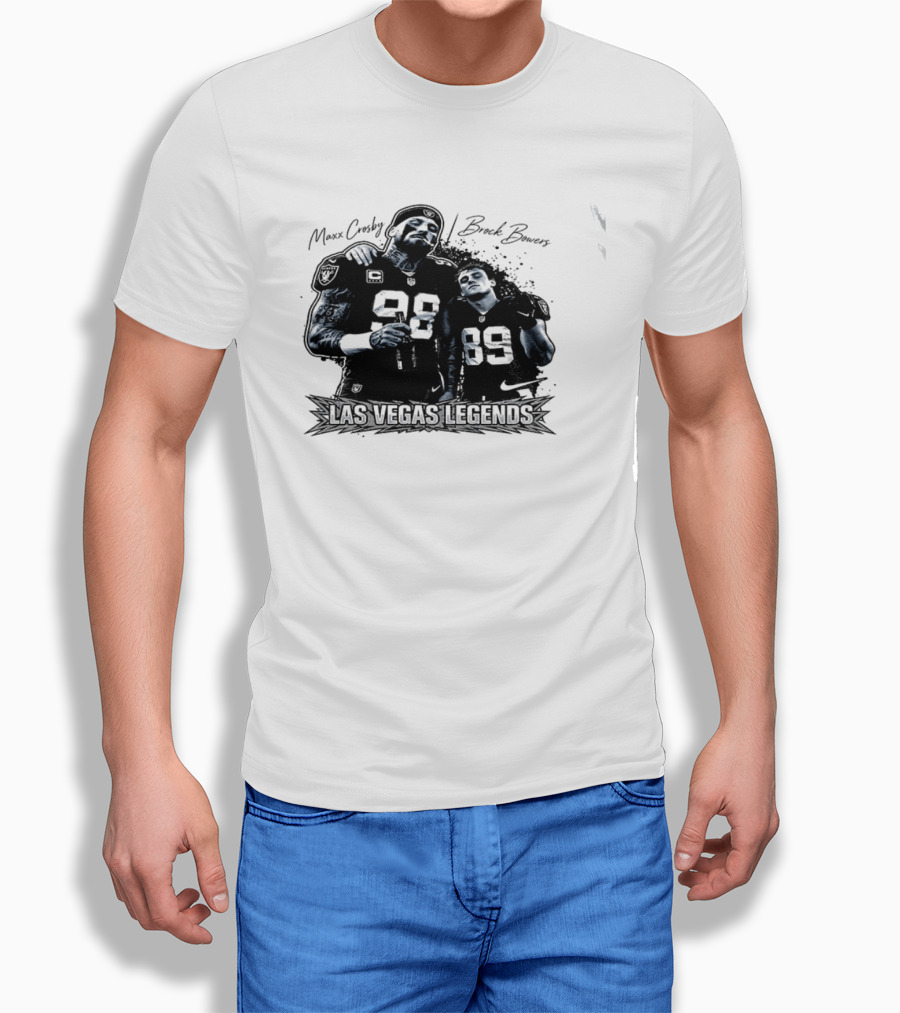 Maxx Crosby Brock Bowers 89 Las Vegas Legends 98 T-Shirt