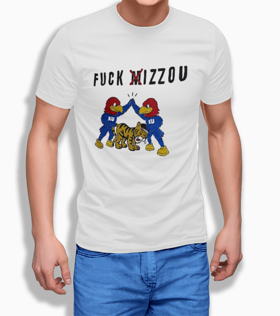 Fuck Mizzou KU Jayhawks Rivalry Missouri Tigers T-Shirt