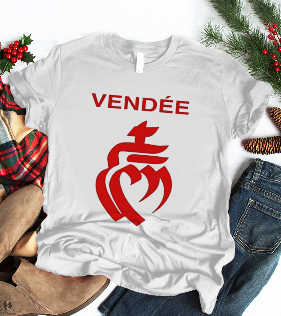 Vendée Sacred Heart Emblem France T-Shirt