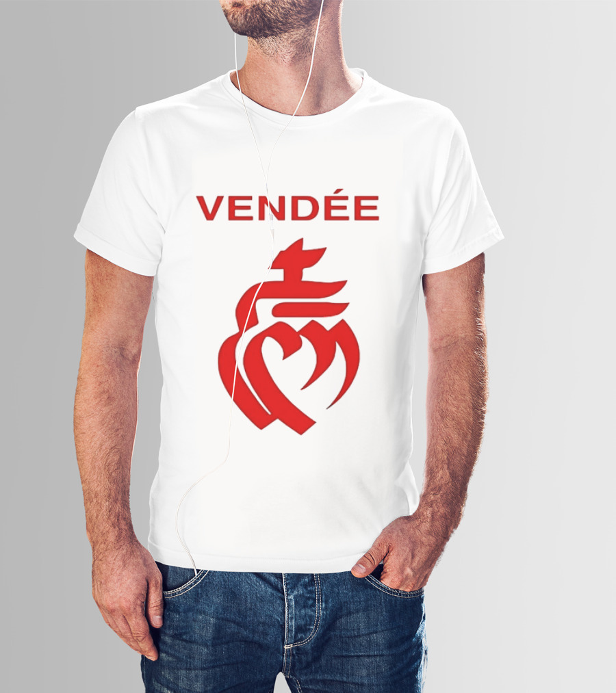 Vendée Sacred Heart Emblem France T-Shirt