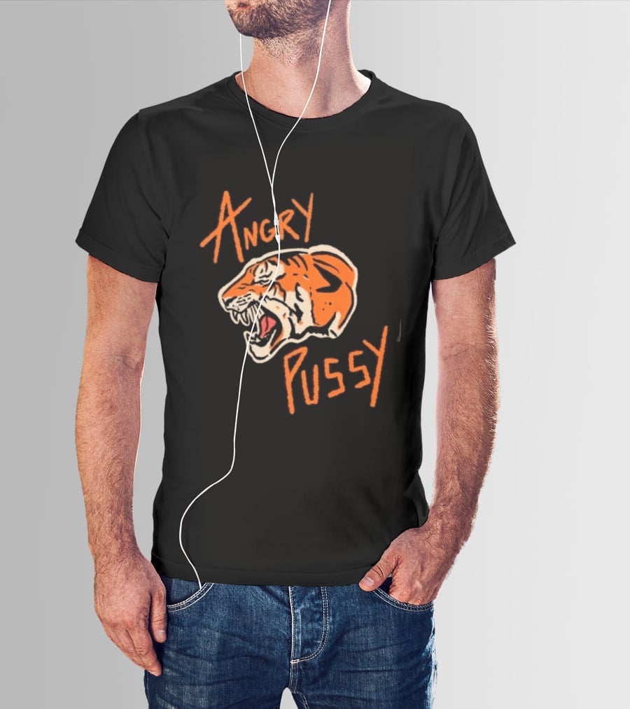 Angry Pussy Fierce Tiger Wild Cat Animal Predator T-Shirt