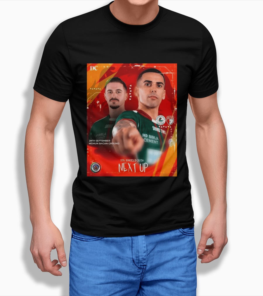 IFA Shield 2026 Mohun Bagan Super Giant Vs NorthEast United FC 29th September Mohun Bagan Ground T-Shirt