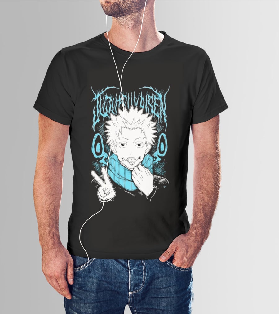 Jujutsu Kaisen Yuji Itadori Anime Manga Peace Sign T-Shirt