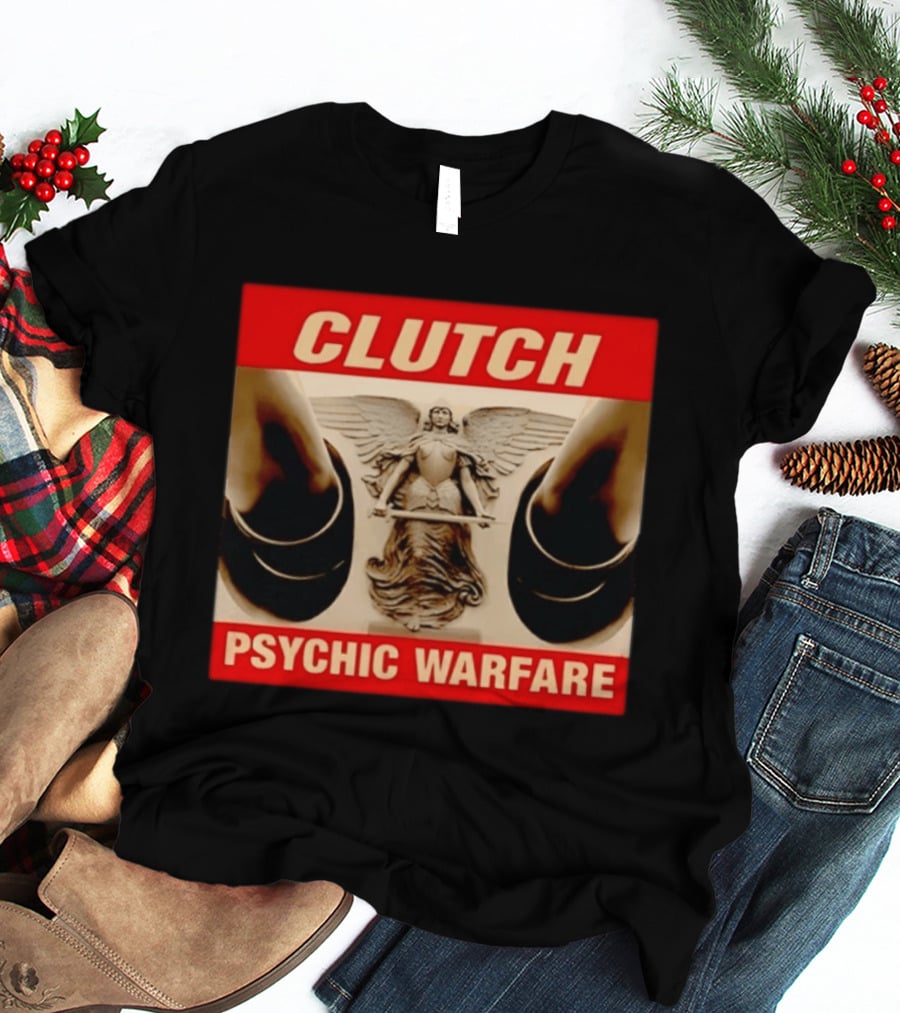 Clutch Psychic Warfare Angel Hard Rock Music T-Shirt