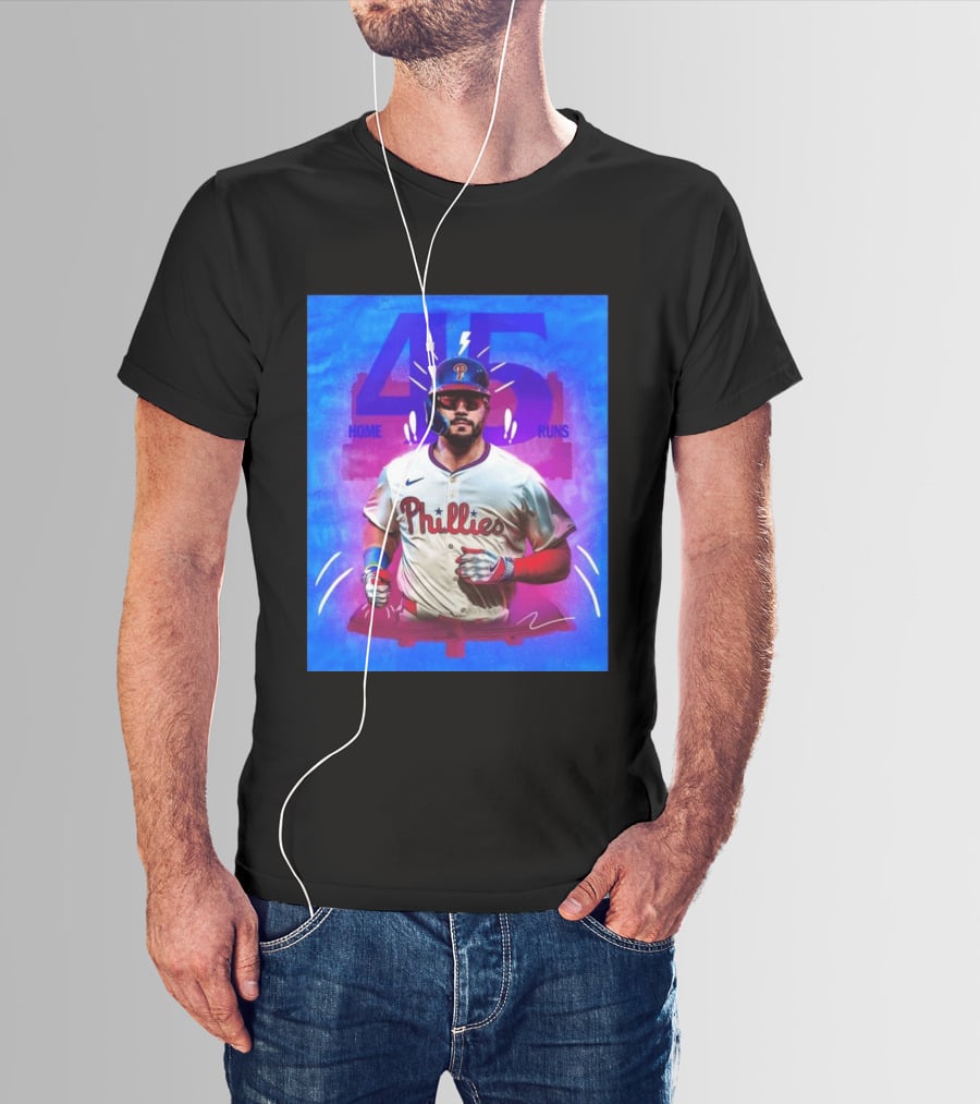 Kyle Schwarber 45 Home Runs Phillies MLB Leaderboard Season T-Shirt