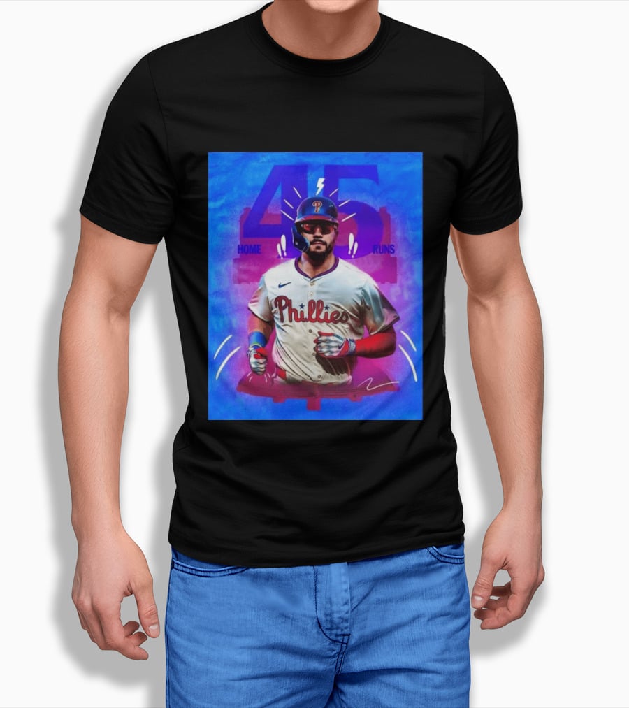 Kyle Schwarber 45 Home Runs Phillies MLB Leaderboard Season T-Shirt