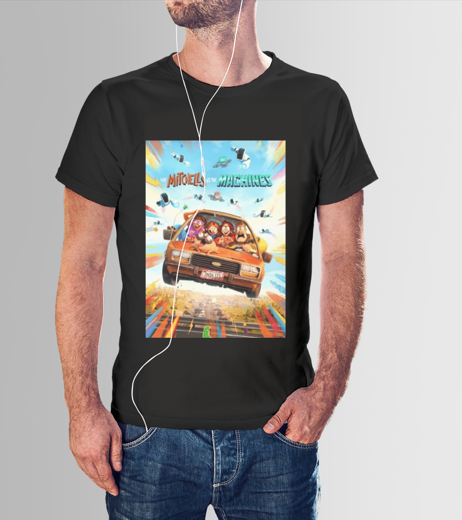 The Mitchells Vs The Machines Animated Family Adventure Robot Chaos T-Shirt
