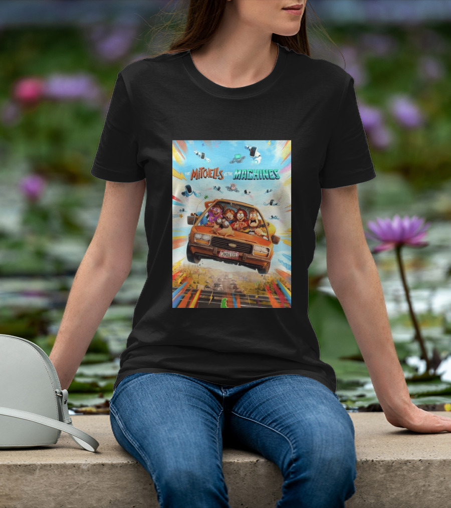 The Mitchells Vs The Machines Animated Family Adventure Robot Chaos T-Shirt