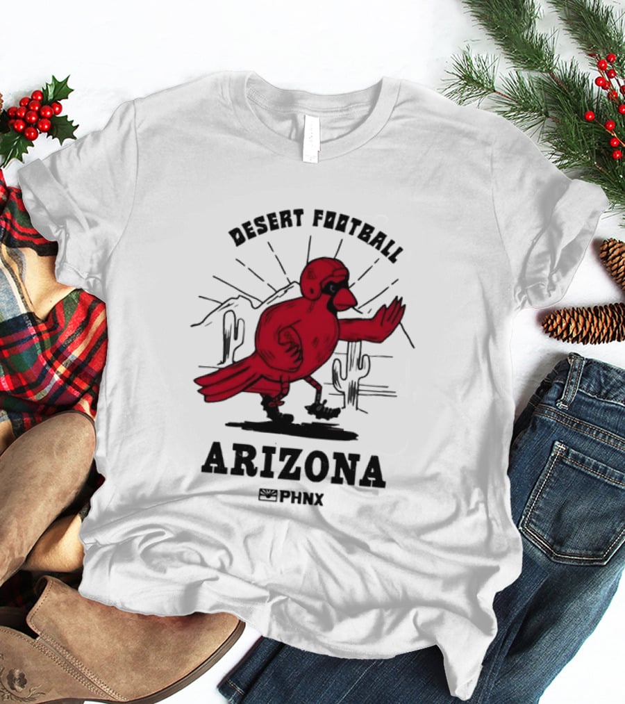 Arizona Desert Football PHNX Bird Cactus Sports T-Shirt
