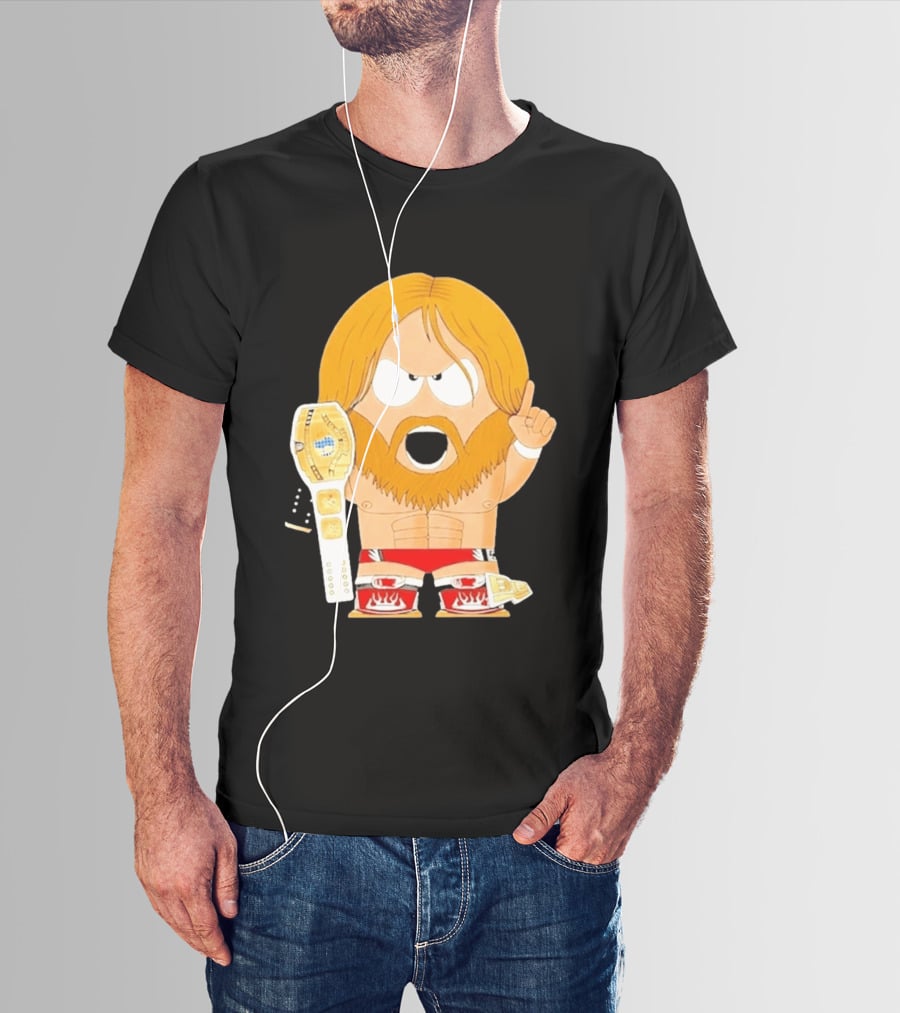 Daniel Bryan Parody Cartoon WWE Champion Belt T-Shirt