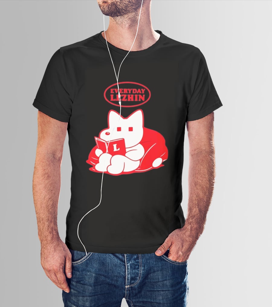 Everyday Lezhin Reading Webtoon Relaxing Cartoon Character With Book T-Shirt