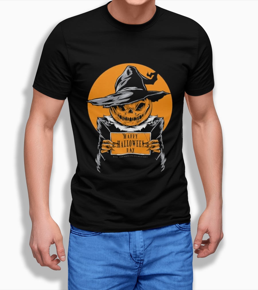 Halloween Pumpkin Witch Vintage Horror Comic Book T-Shirt
