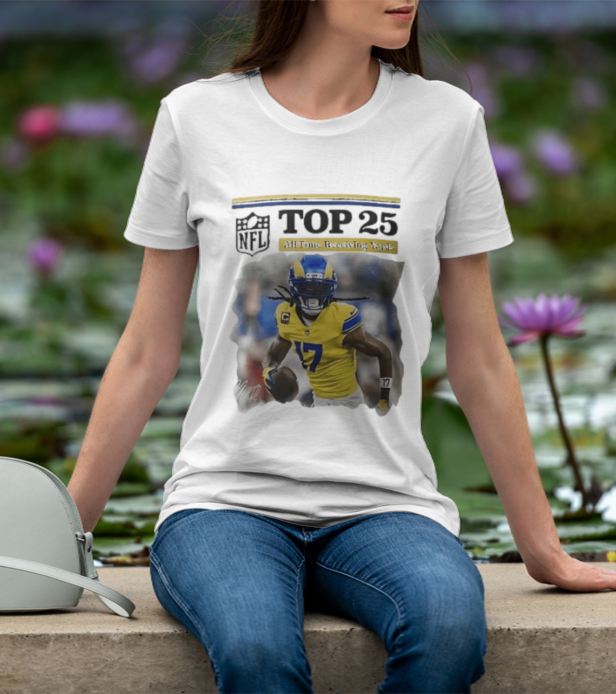 NFL Top 25 All Time Receiving Yards 17 T-Shirt