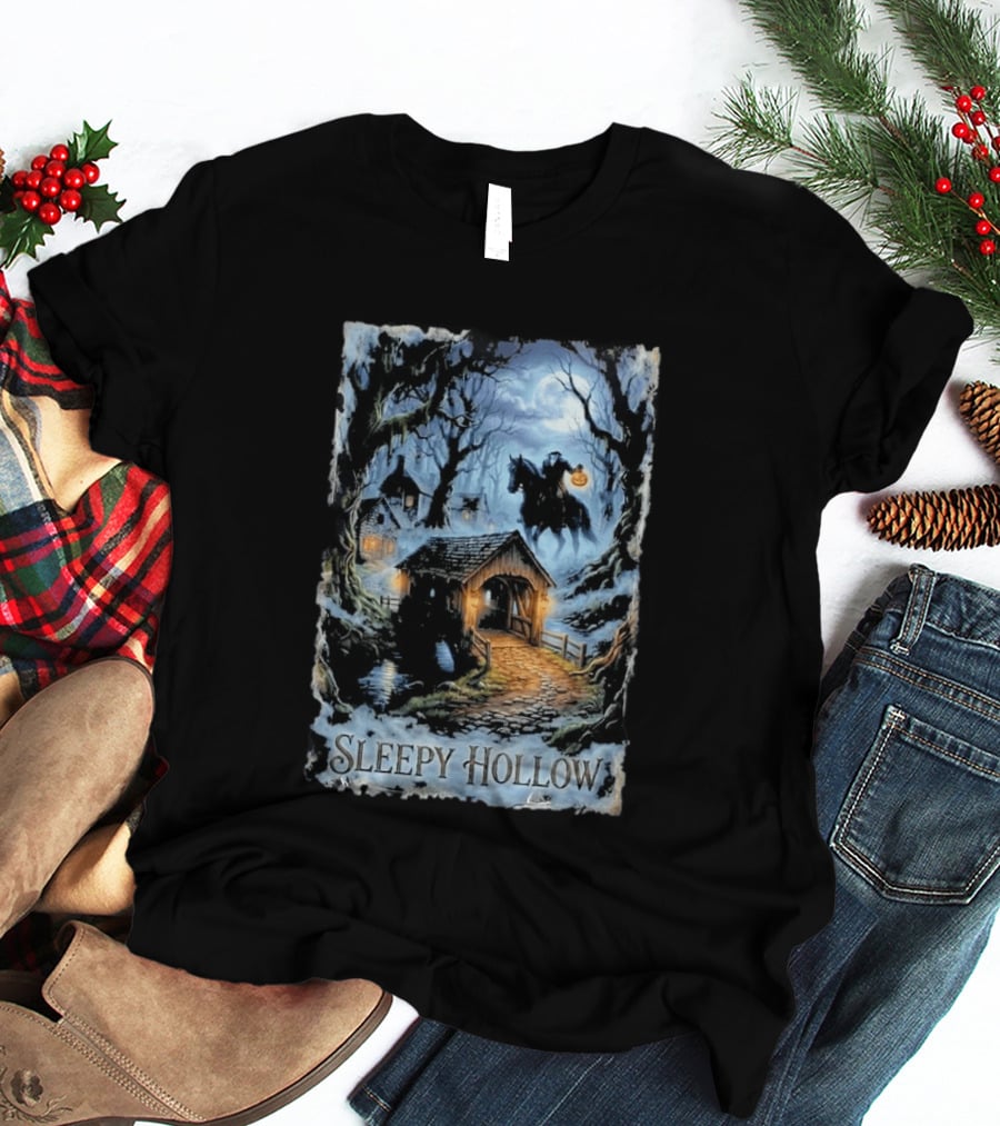 Sleepy Hollow Halloween Headless Horseman Bridge Scene Jack & Jones T-Shirt