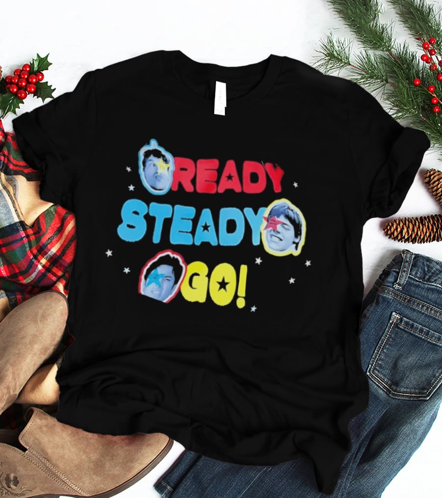 Ready Steady Go Friends Pop Music Colorful Star Portraits T-Shirt