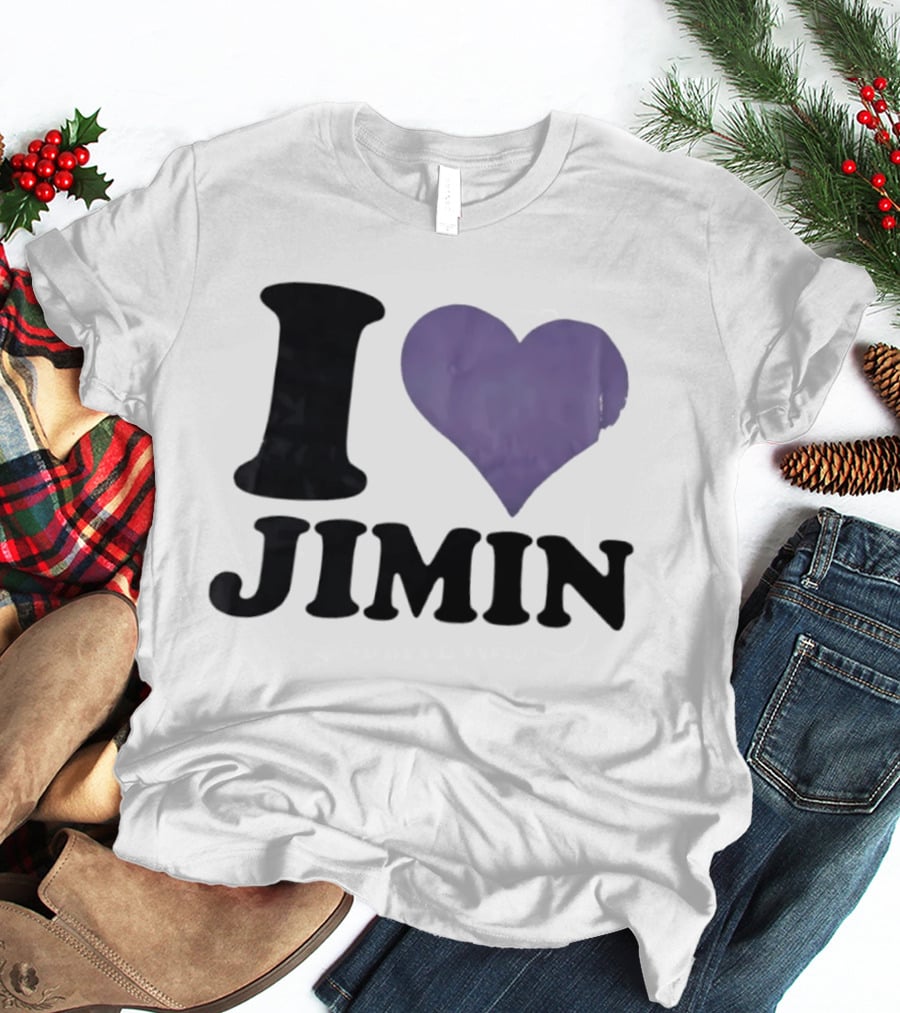 I Love Jimin Heart K Pop BTS Fan Merchandise T-Shirt