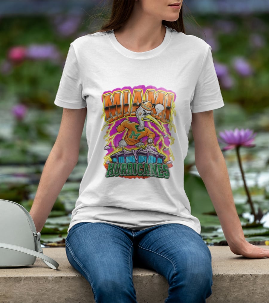 Miami Hurricanes Vintage Style Go Canes U Throwback T-Shirt