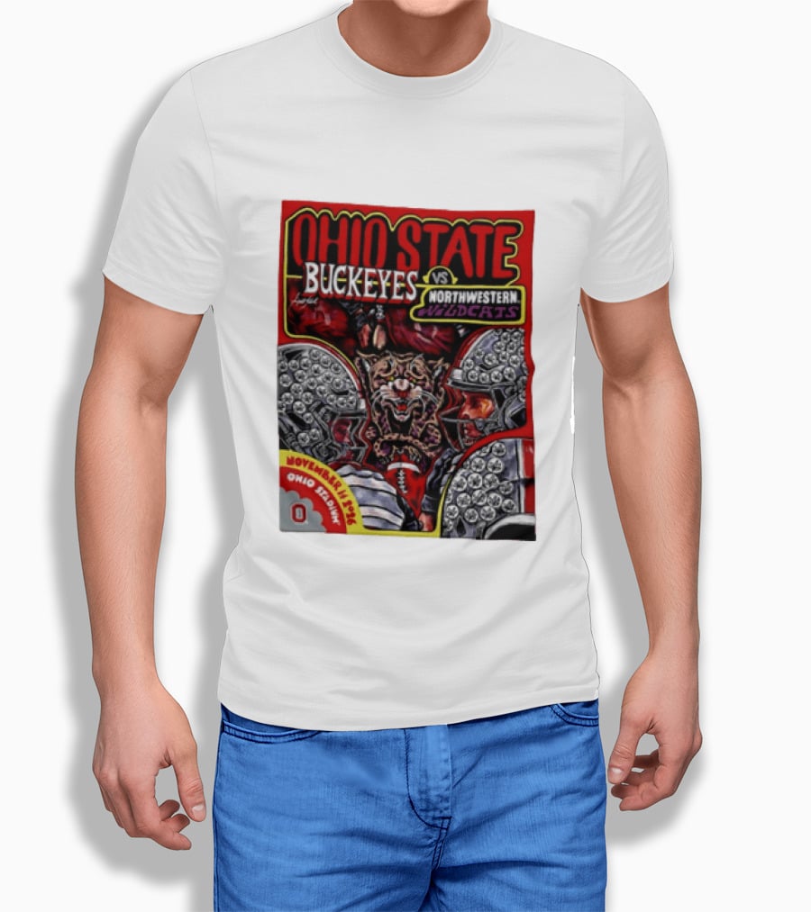 Ohio State Buckeyes Vs Northwestern Wildcats 2026 November Rivalry Ohio Stadium T-Shirt