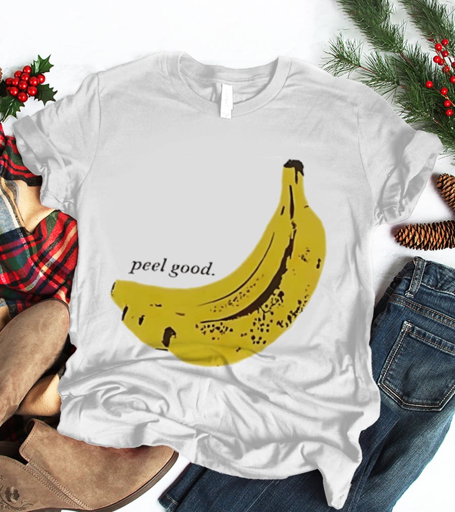 Peel Good Banana Fruit Minimalist Yellow T-Shirt