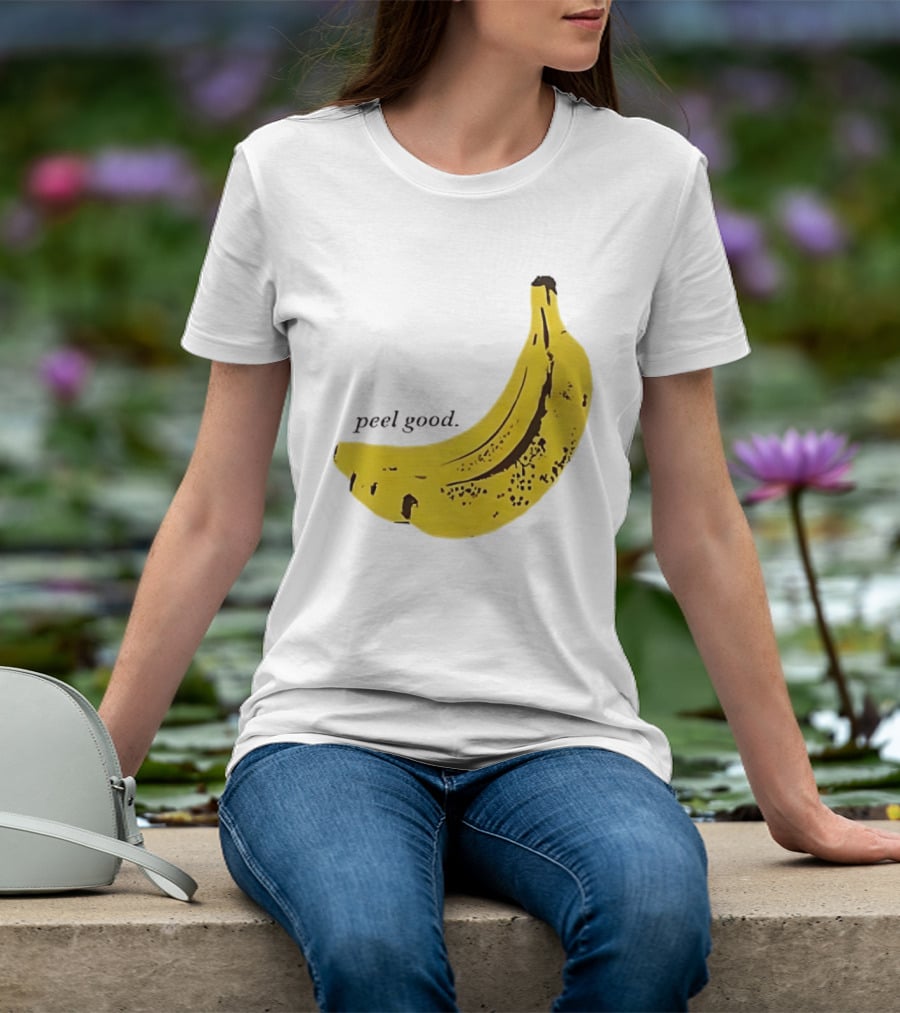 Peel Good Banana Fruit Minimalist Yellow T-Shirt