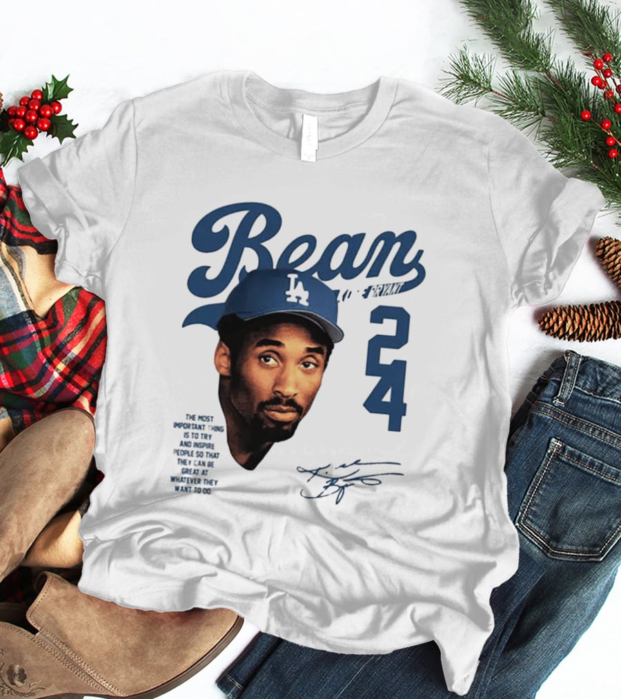 Puka Nacua Wears Bean Kobe Bryant Dodgers 24 T-Shirt