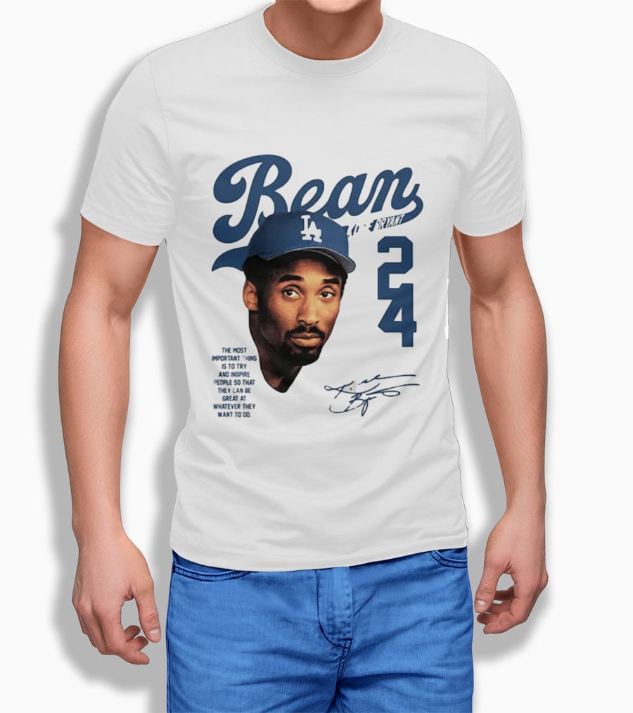Puka Nacua Wears Bean Kobe Bryant Dodgers 24 T-Shirt