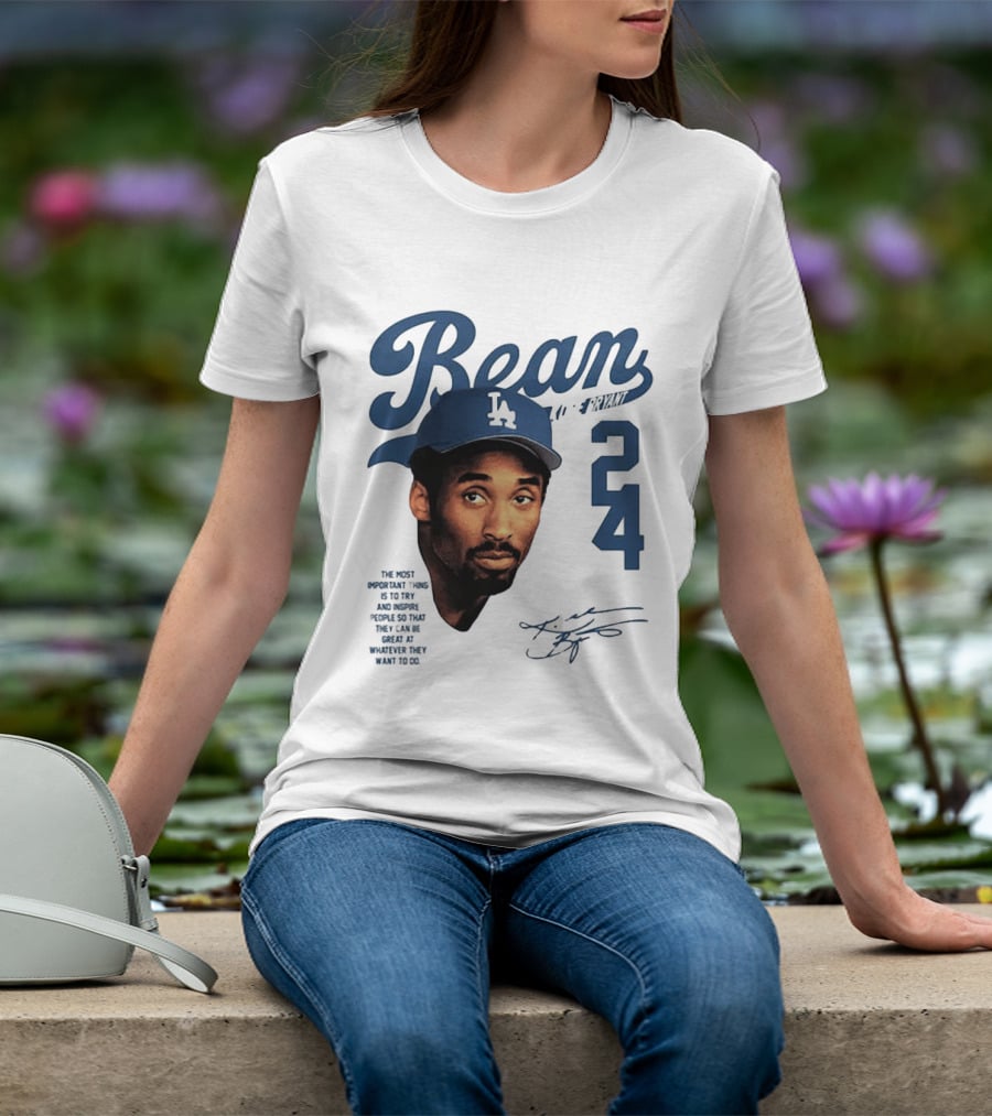 Puka Nacua Wears Bean Kobe Bryant Dodgers 24 T-Shirt