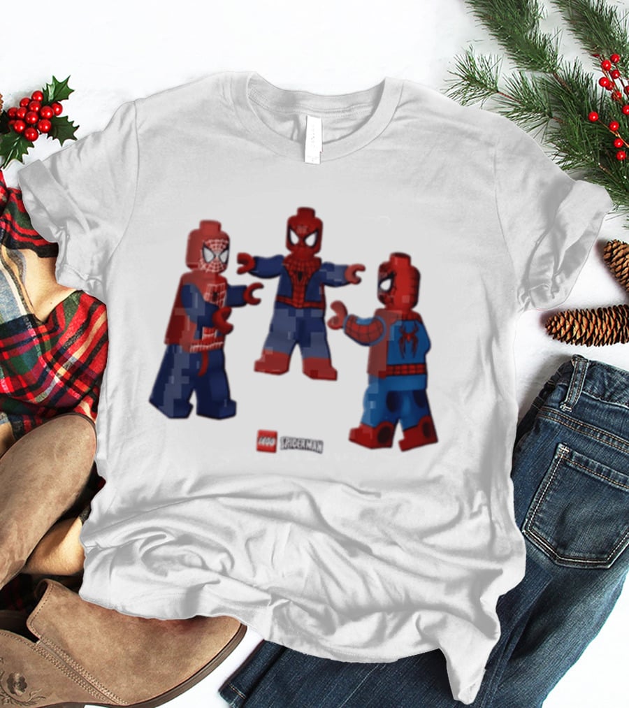 LEGO Spider Man Three Figures Meme Poses T-Shirt